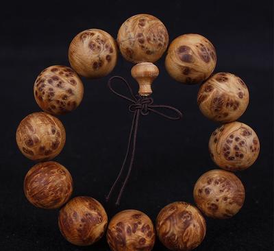 一串一拍 太行崖柏瘤疤手串 20mm佛珠手鏈同料純手工打磨廠