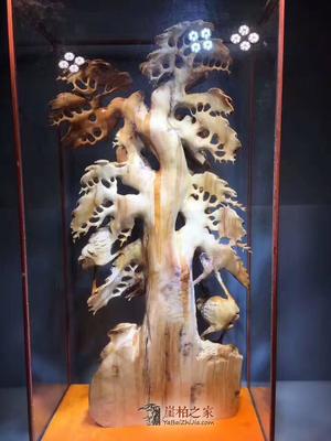 崖柏陳化料根雕《松鶴延年》 寓意吉祥送禮佳品