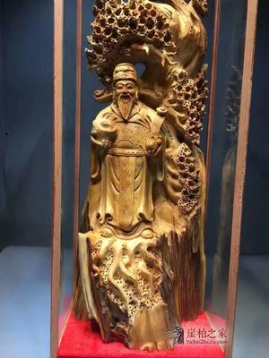 太行崖柏《財(cái)神》根雕 陳化鏤空中的東方神韻
